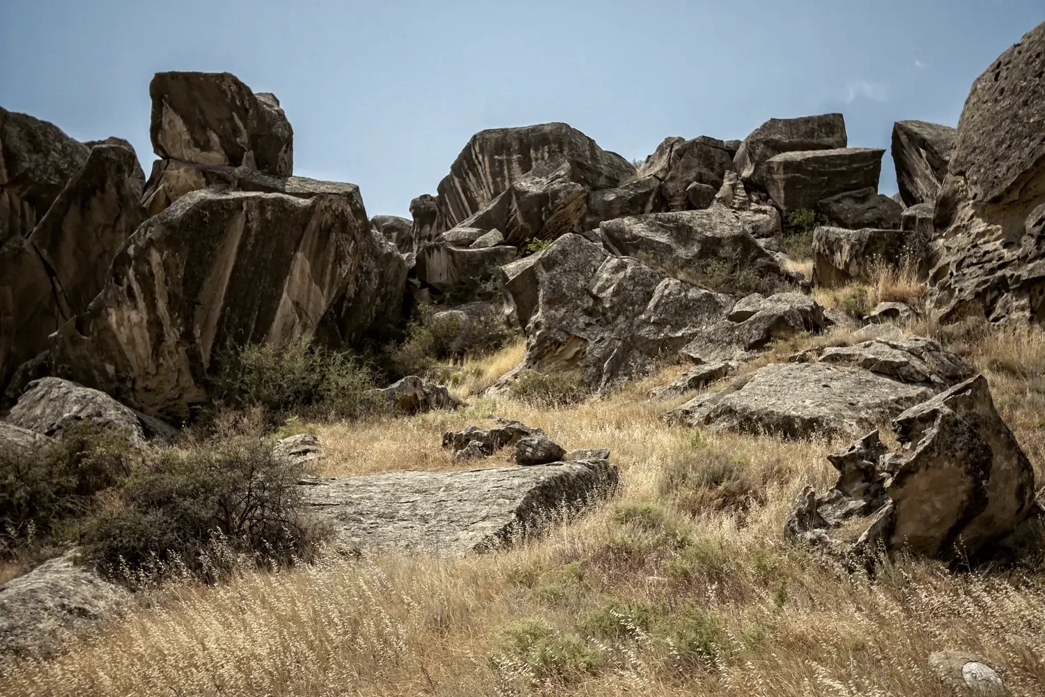 Limestone, scattered where it fell