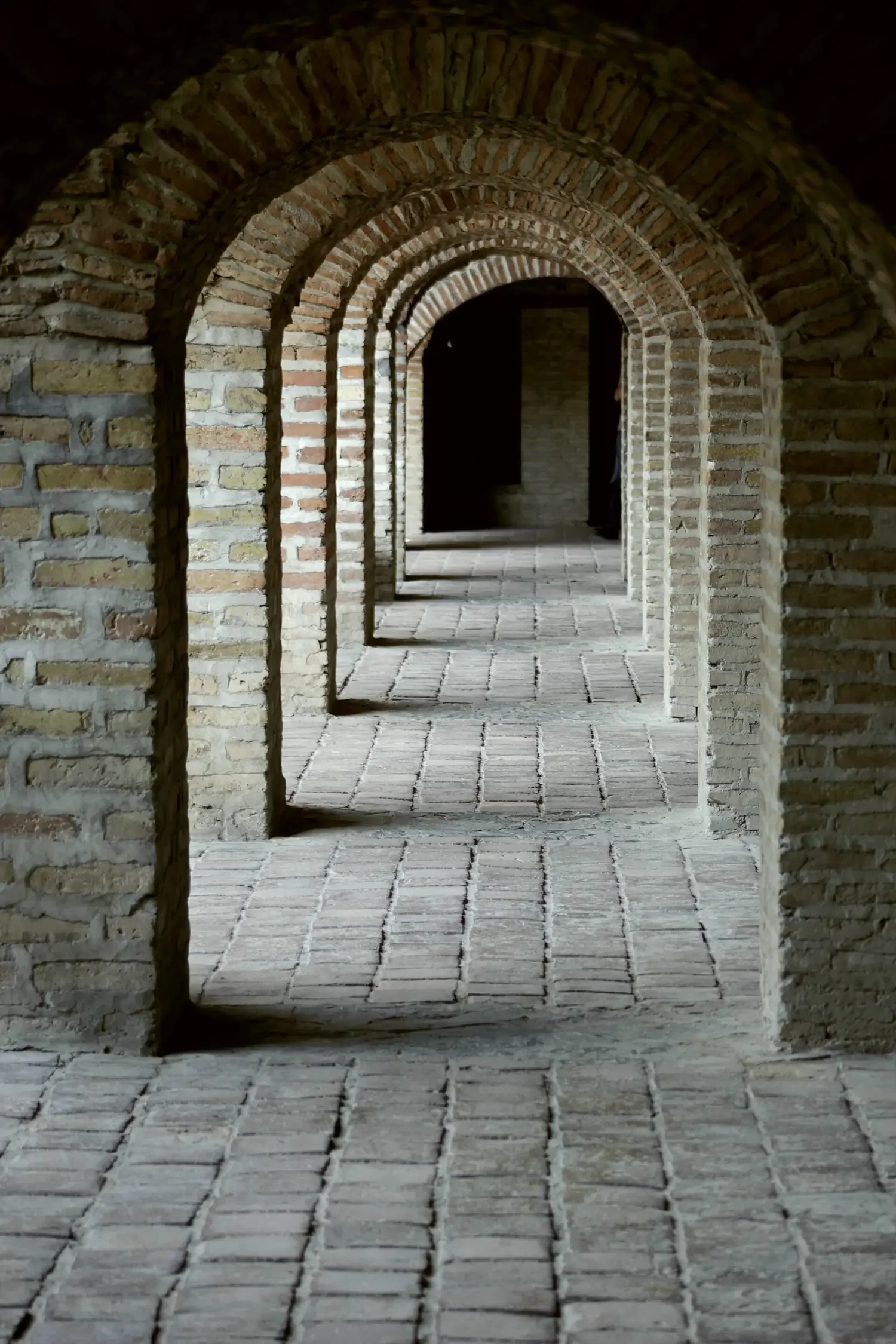 Arches running the length of the arcade